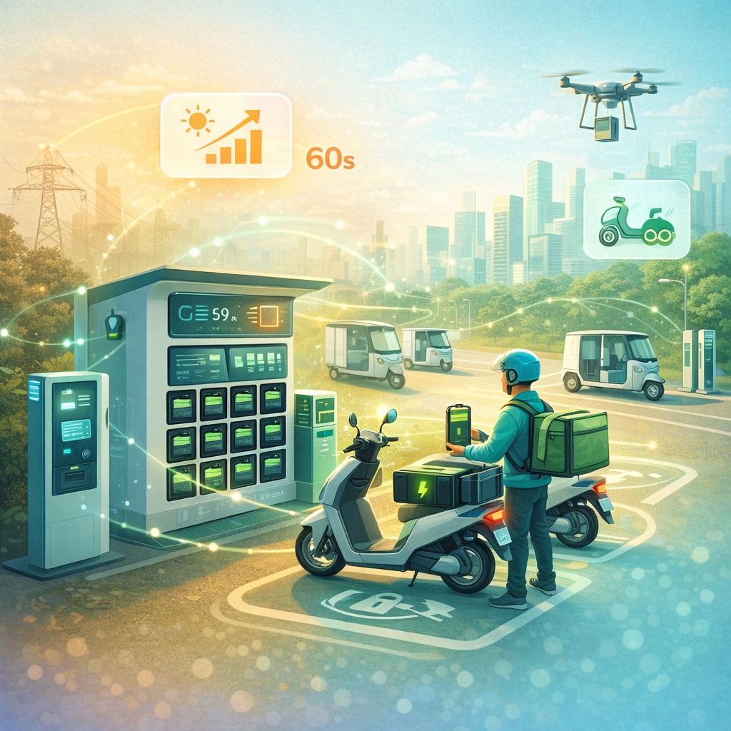 AI driven battery swapping and EV rental platform